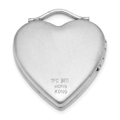 Sterling Silver RH-pl ALWAYS IN MY HEART FOREVER.. 20mm Heart Locket QLS1132