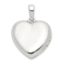 Sterling Silver E-coated CZ 19mm Heart Locket QLS1136