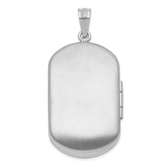 Sterling Silver Rhodium-plated Tree of Life 30x19mm Rectangle Locket QLS1181