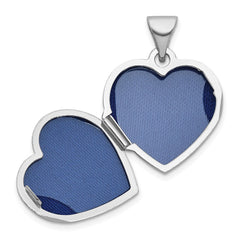 Sterling Silver Rhodium-plated Half Point Diamond Infinity 15mm Heart Locket QLS1195