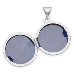 Sterling Silver Rhodium-plated Polished 16mm Celtic Knot Design Round Locket QLS1247