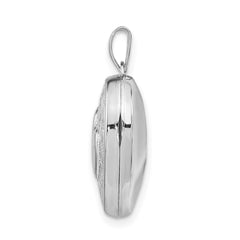Sterling Silver Rhodium-plated Heart Locket QLS42