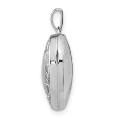 Sterling Silver Rhodium-plated Heart Locket QLS45
