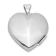 Sterling Silver Rhod-plated & Gold-tone Always In My Heart Dia Heart Locket QLS602