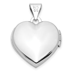 Sterling Silver Rhodium-plated Gold-tone Preciosa Crystal Mom Heart Locket QLS812