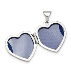 Sterling Silver Rhodium-plated Gold-tone Preciosa Crystal Mom Heart Locket QLS812