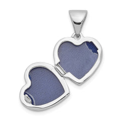 Sterling Silver Rhodium-plated Polished 10mm Heart Locket QLS911