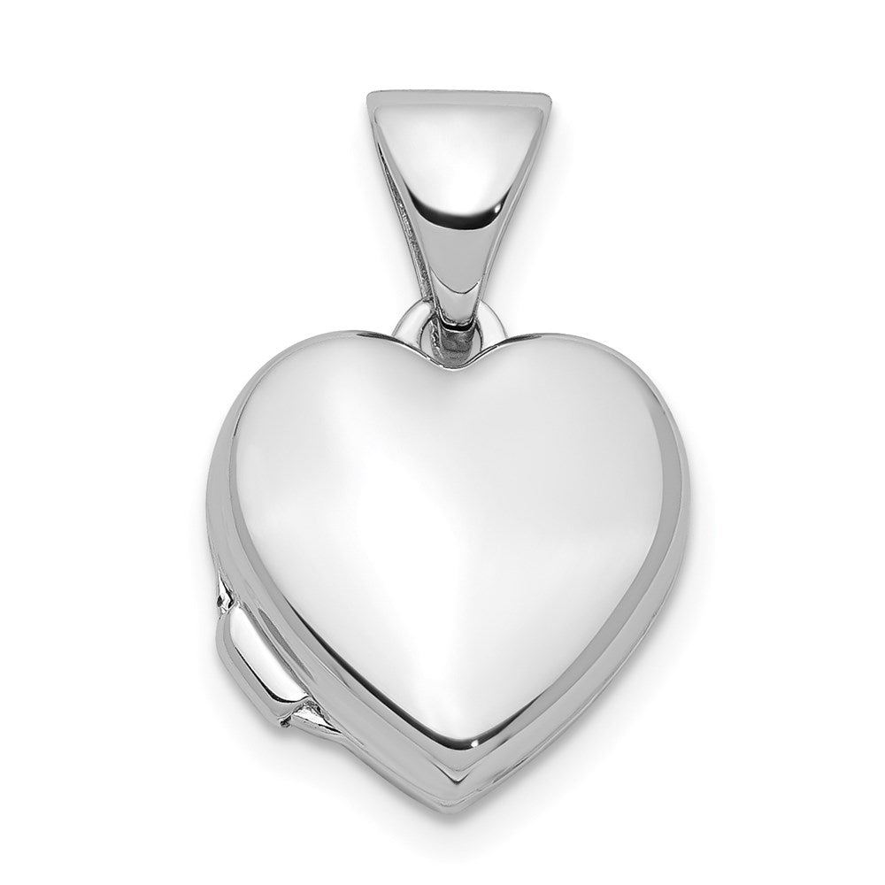 Sterling Silver Rhodium-plated Polished 10mm Heart Locket QLS911