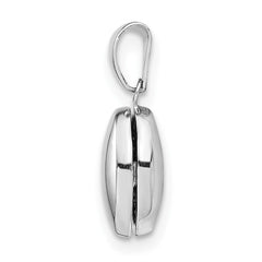 Sterling Silver Rhodium-plated 12mm Oval Locket QLS929