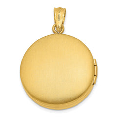 Sterling Silver 20mm Gold-plated Polished Diamond Accent Round Locket QLS939