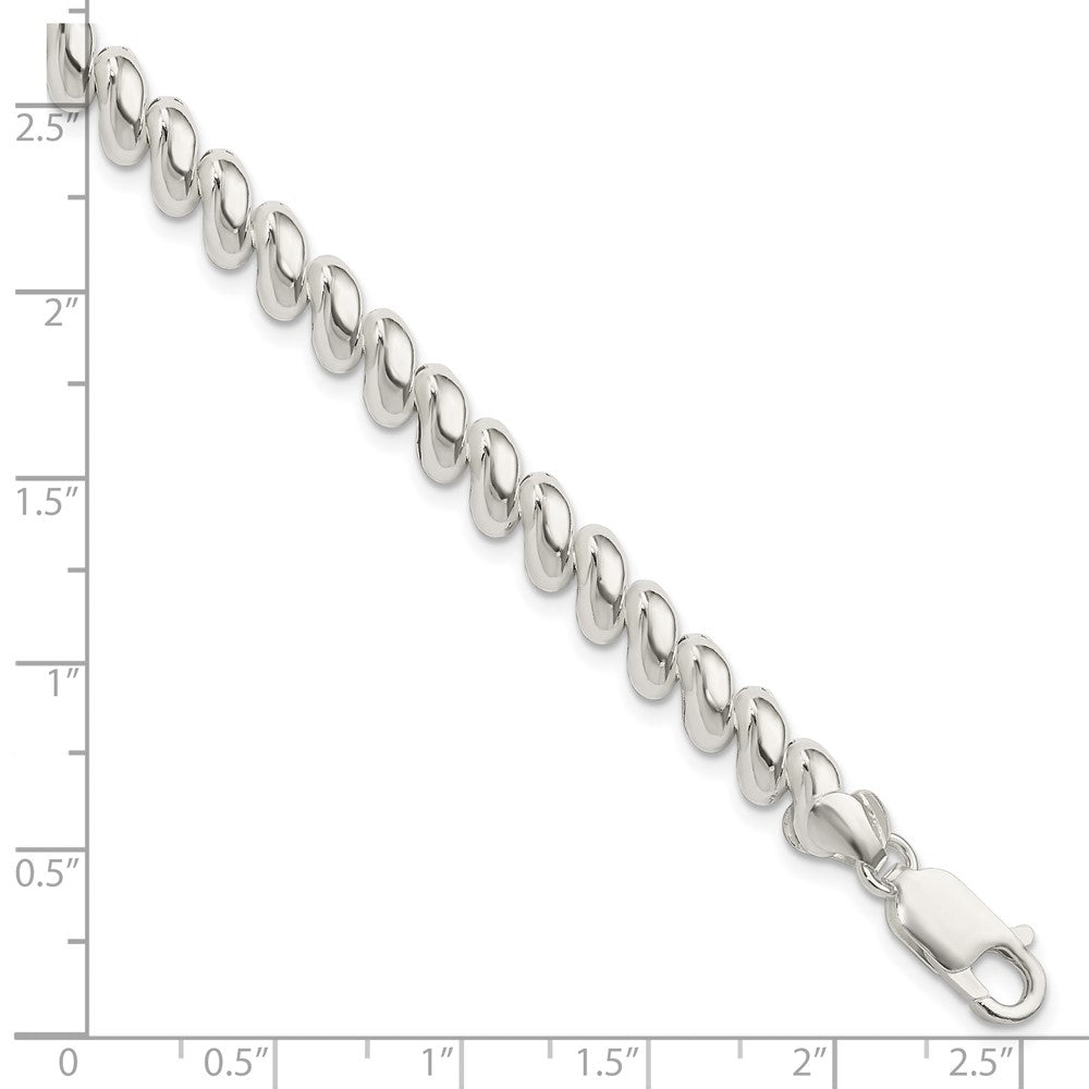 Sterling Silver 7mm San Marco Bracelet QM10-7.5