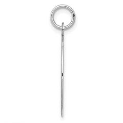 Sterling Silver Rhodium-plated Engraveable Boy Disc Charm QM311