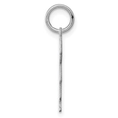 SS Rh-plt D/C Engraveable Boy Polished Front/Satin Back Disc Charm QM327