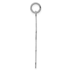 SS Rh-plt Engraveable Boy/Boy Polished Front/Satin Back Disc Charm QM338