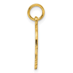 Sterling Silver GP Engraveable Boy Polished Disc Charm QM352G