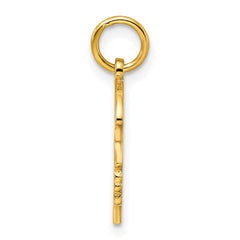 Sterling Silver GP Engraveable Girl Polished Disc Charm QM353G