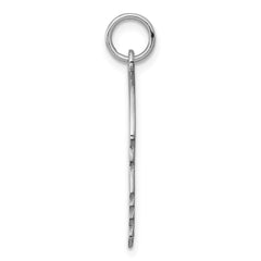 Sterling Silver Rhod-plate Eng. Boy Polish Front/Satin Back Disc Charm QM358