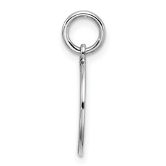 Sterling Silver Rhod-plated Eng. Rnd Polish Front/Satin Back Disc Charm QM378