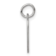 Sterling Silver Rhod-plated Eng. Heart Polish Front/Satin Back Disc Charm QM390