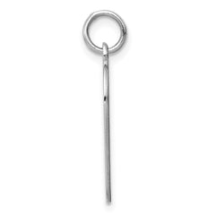 Sterling Silver Rhod-plated Eng. Heart Polish Front/Satin Back Disc Charm QM391