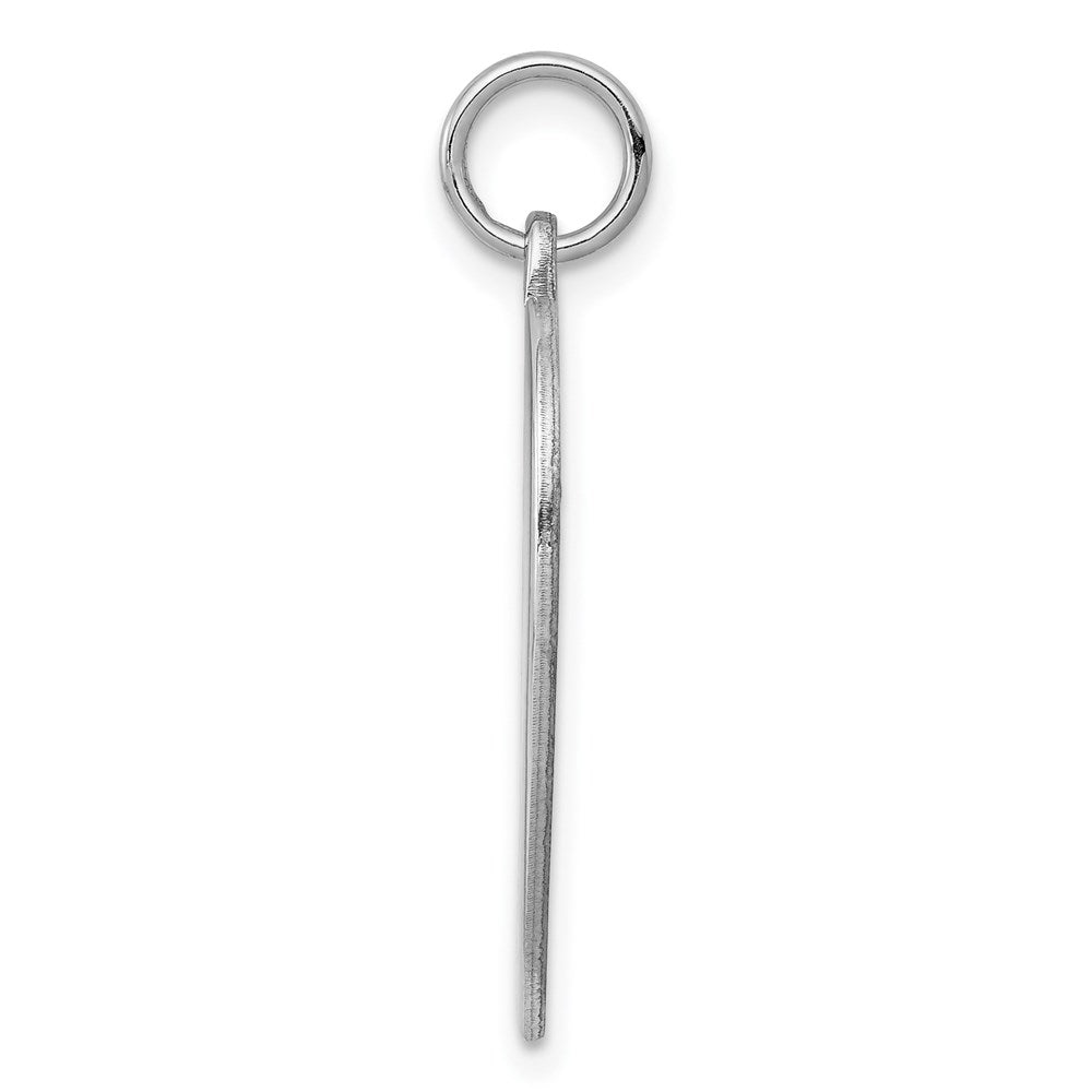 Sterling Silver RG Plated Eng. Heart Polish Front/Satin Back Disc Charm QM393