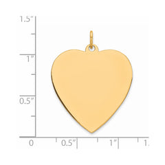 Sterling Silver GP Engraveable Heart Polished Disc Charm QM394G