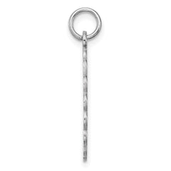 Sterling Silver Rh-plt Engraveable Polished Front/Satin Back Disc Charm QM418