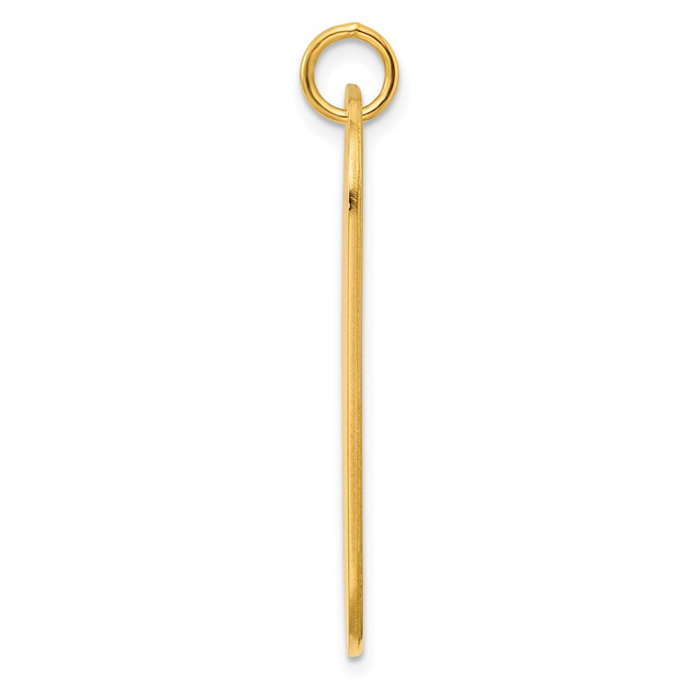 Sterling Silver GP Engraveable Dog Tag Polished Disc Charm QM443G