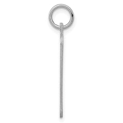 Sterling Silver Rhod.-plated Eng. Rect. Polish Front/Satin Back Disc Charm QM448