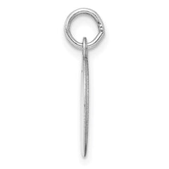 Sterling Silver Rh-plt Engraveable Oval Polished Front/Back Disc Charm QM452