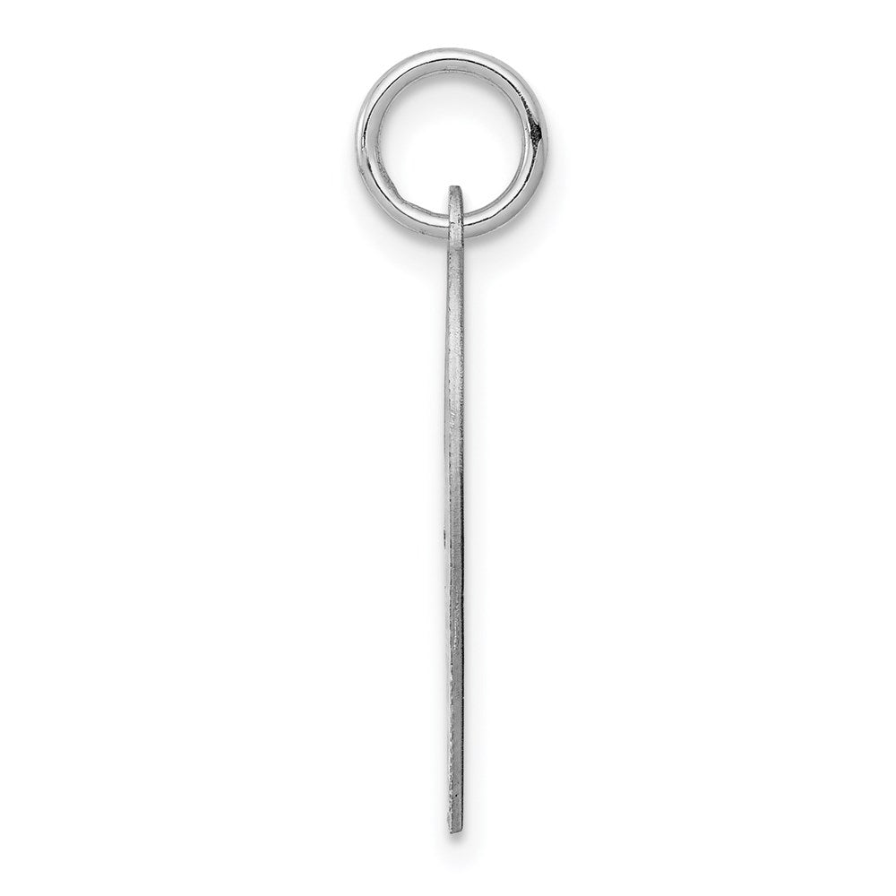 SS Rh-plt Engraveable Heart Patterned Polished Front/Satin Back Disc QM477