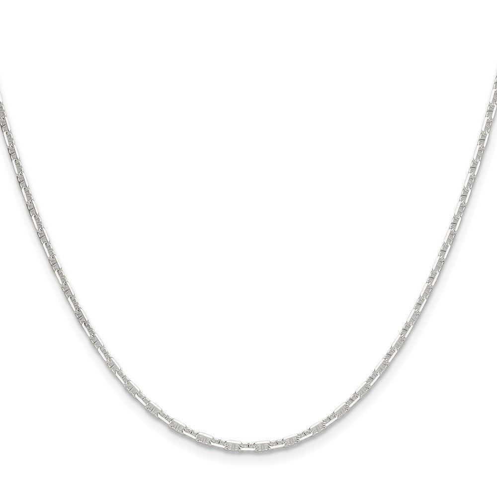 Sterling Silver Polished and D/C 2mm Mariner Link ChainQMA060