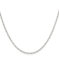 Sterling Silver Polished and D/C 2mm Mariner Link ChainQMA060