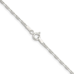 Sterling Silver Polished and D/C 2mm Mariner Link ChainQMA060