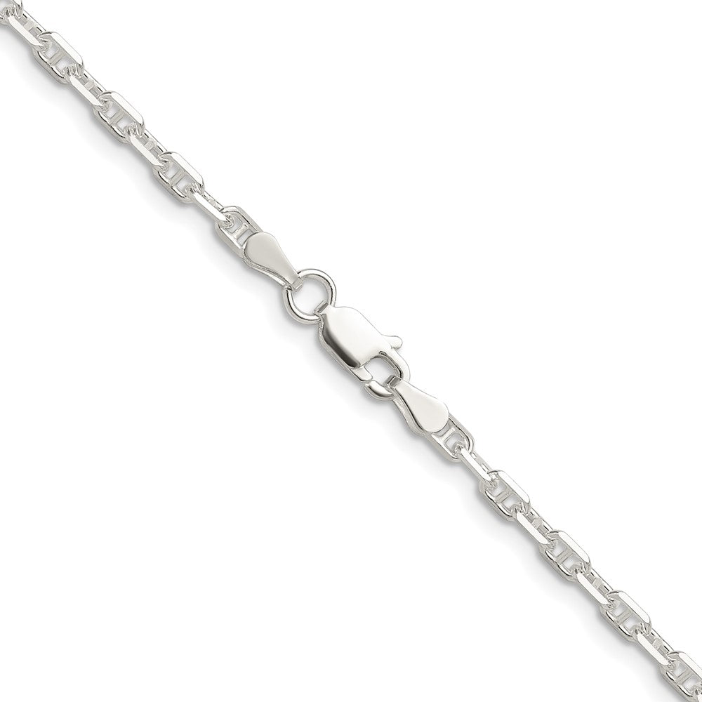 Sterling Silver Polished and D/C 3mm Mariner Link ChainQMA080