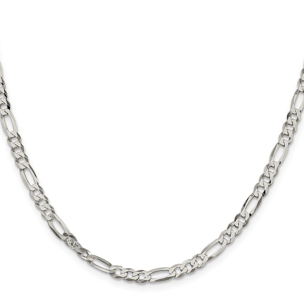 Sterling Silver 4.5mm Lightweight Flat Figaro ChainQMB120