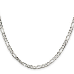 Sterling Silver 4.5mm Lightweight Flat Figaro ChainQMB120