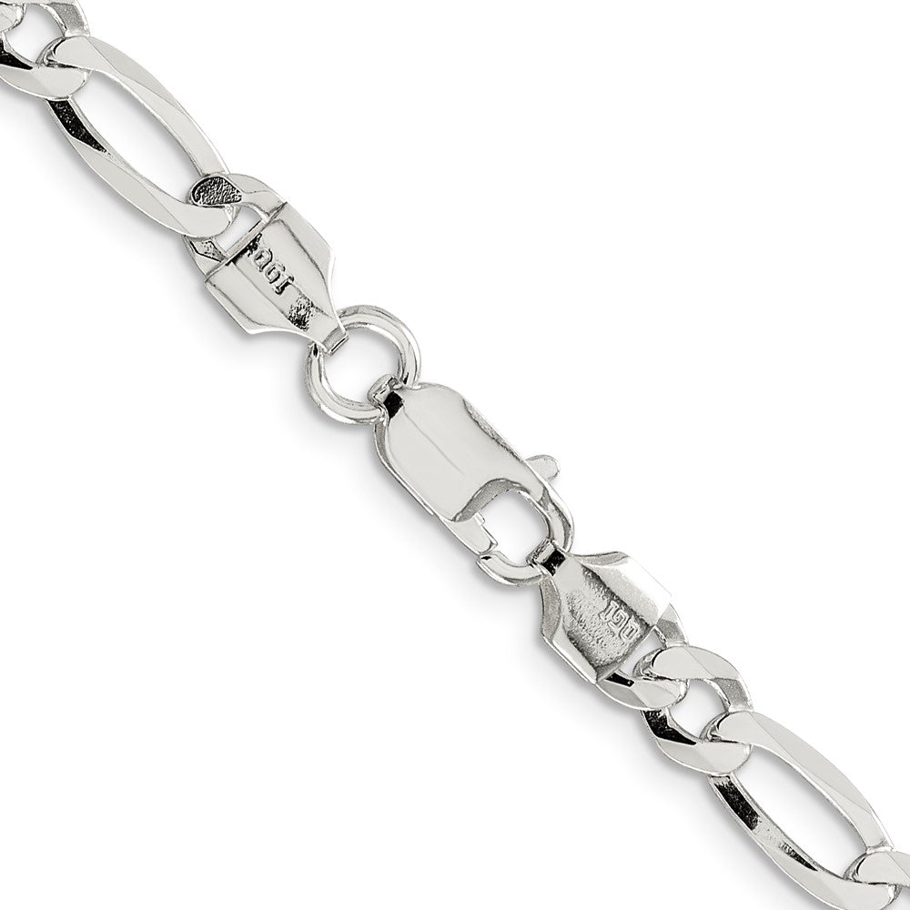 Sterling Silver 5.5mm Lightweight Flat Figaro ChainQMB150