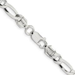 Sterling Silver 5.5mm Lightweight Flat Figaro ChainQMB150