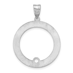 SS/Rhodium-plated 1 Birthstone Circle with SS Bezel Family Pendant QMP11_1SS--6