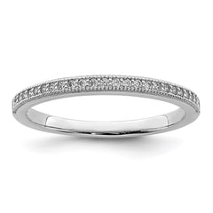 Brilliant Embers Sterling Silver Rhodium-plated 25 Stone Micro Pav������������������������������������������������������ CZ Polished Ring