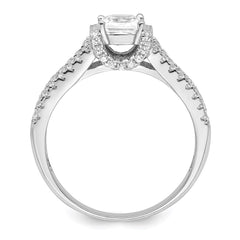 Brilliant Embers Sterling Silver Rhodium-plated 61 Stone Micro Pav������������������ CZ Ring