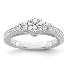 Brilliant Embers Sterling Silver Rhodium-plated 21 Stone Micro Pav������������������ CZ Ring