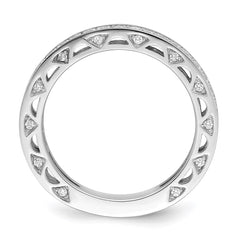 Brilliant Embers Sterling Silver Rhodium-plated 59 Stone Micro Pav������������������ CZ Ring