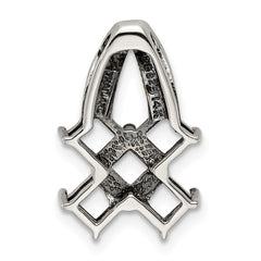 Sterling Silver Antiqued w/14k 5-stone w/Diamond Mothers Pendant Semi-Mount QMPD12_5--6