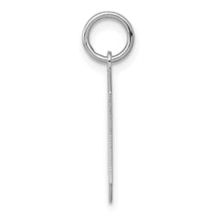 Sterling Silver/Rhodium-plated Polished Number 0 Charm QMS00