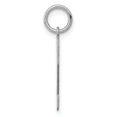 Sterling Silver/Rhodium-plated Polished Number 2 Charm QMS02