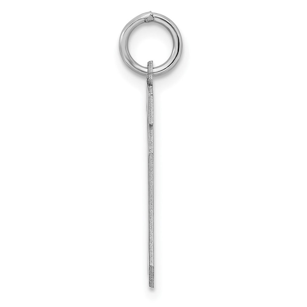 Sterling/Silver Rhodium-plated Polished Number 10 Charm QMS10