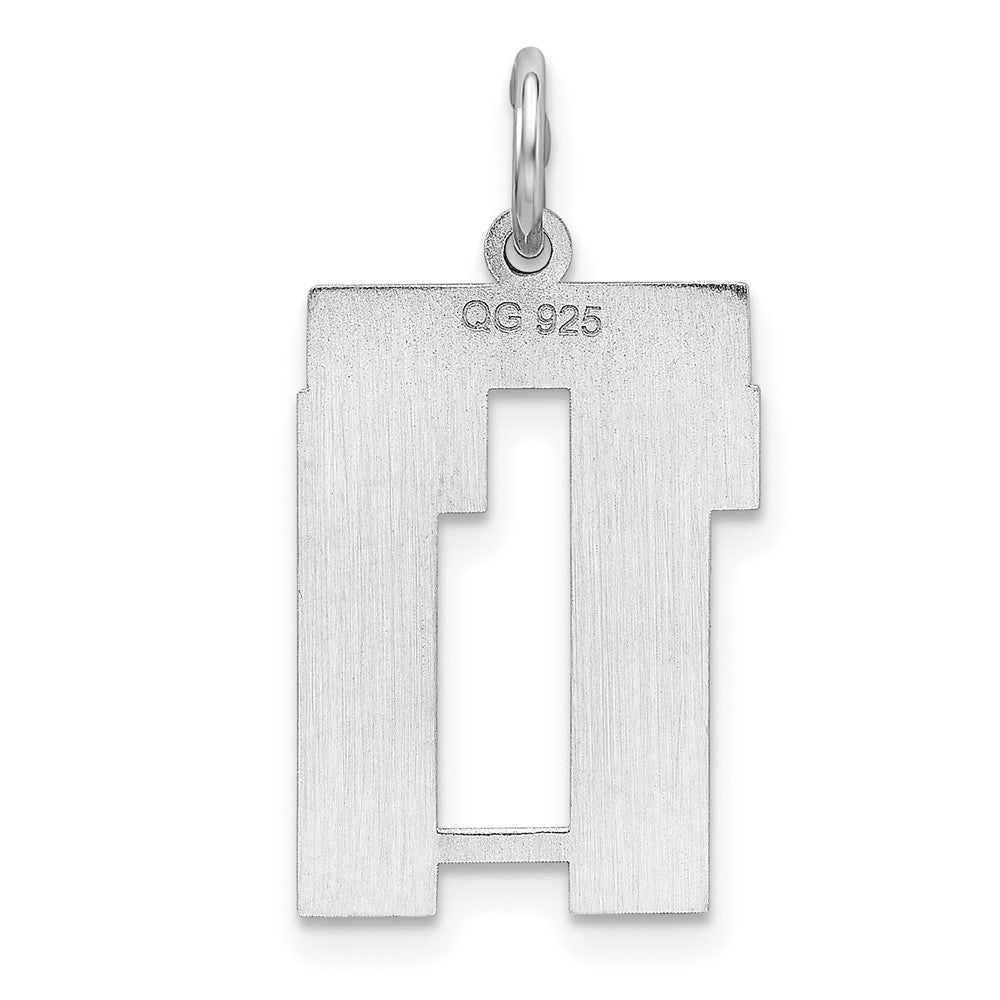 Sterling/Silver Rhodium-plated Polished Number 11 Charm QMS11