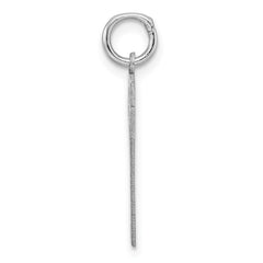 Sterling/Silver Rhodium-plated Polished Number 17 Charm QMS17